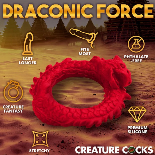 Creature Cocks Rise of the Dragon Silicone Cock Ring