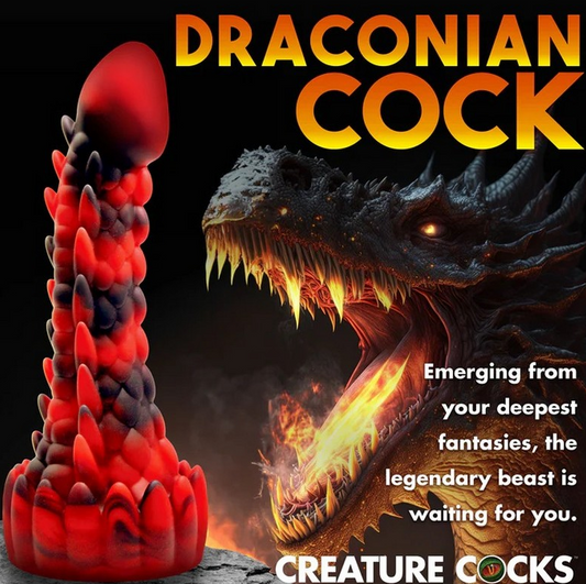 Creature Cocks Demon Rising Scaly Dragon Silicone Dildo
