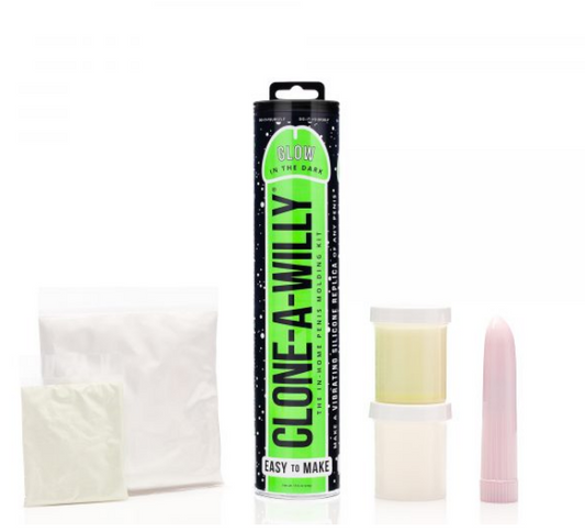 DIY penis molding kit with green silicone and vibrator