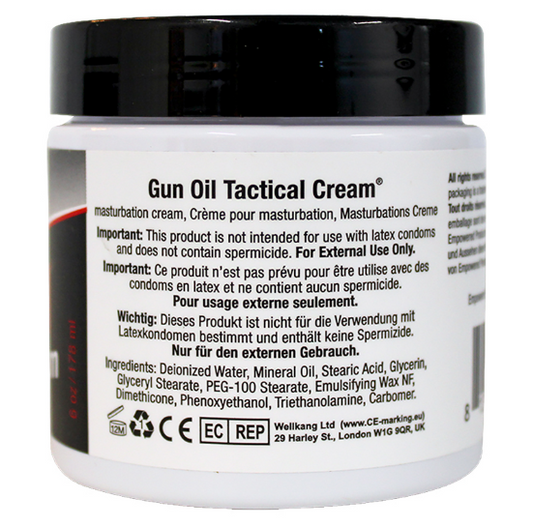 Gun Oil Tactical Cream – Water-Based Masturbation Cream (6 oz)