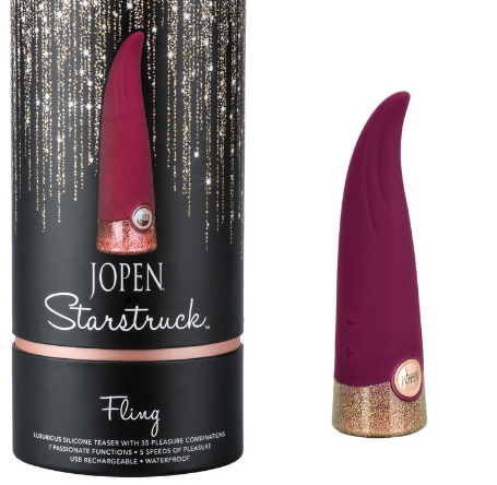 CalExotics Starstruck Fling – flickering tip massager with glitter base