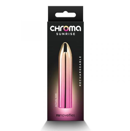 NS Novelties Chroma Sunrise Medium – slim chrome vibrator