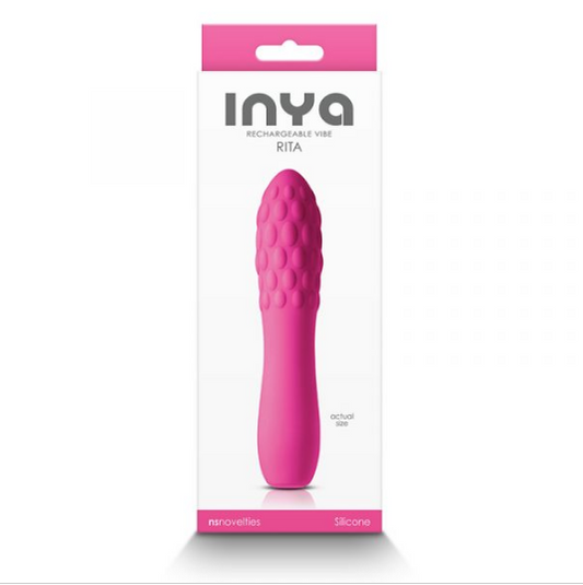 NS Novelties INYA Rita – mini textured vibrator in platinum-grade silicone