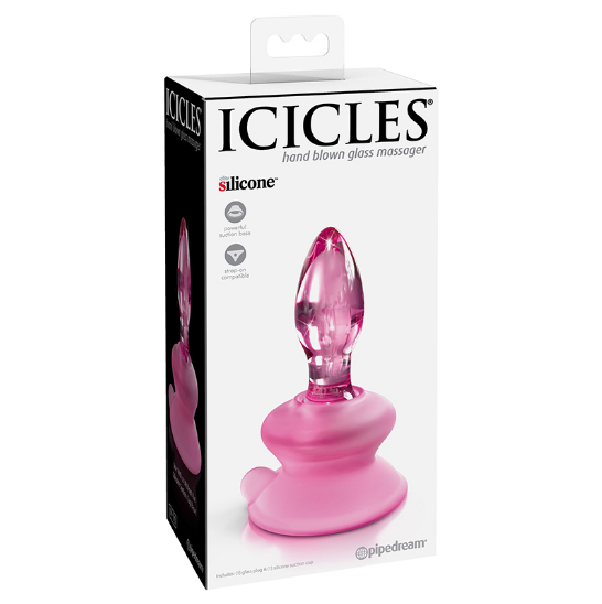 Pipedream Icicles No. 90 Glass Plug with Elite Silicone Suction Base