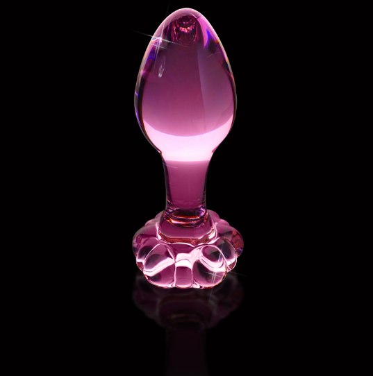 Pipedream Icicles No. 48 – Hand-Blown Glass Butt Plug with Tapered Tip and Flared Base