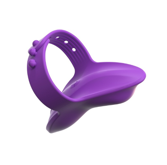 Fantasy For Her Finger Vibe – Rechargeable Pink Clitoral Vibrator with Strap