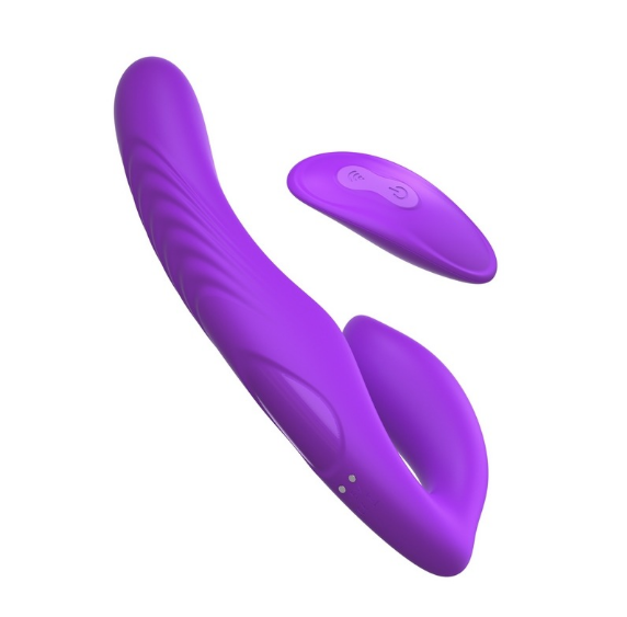 Fantasy For Her Ultimate Strapless Strap-On – Lavender dual-motor silicone strapless dildo with wearable bulb and wireless remote
