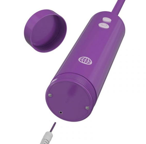 Fantasy for Her rechargeable pussy pump kit with suction domes and USB cable – pink automatic clitoral enhancer