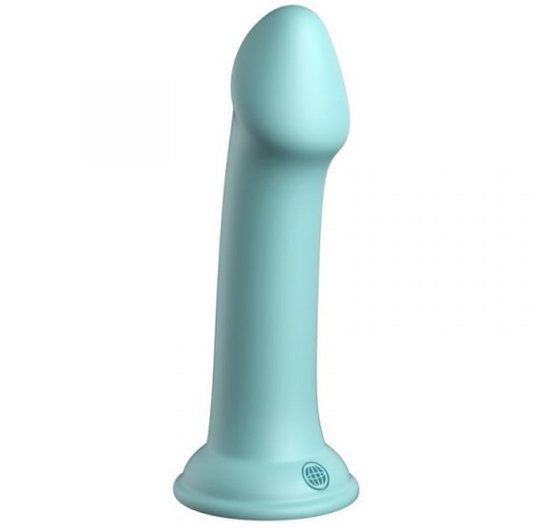 Platinum Big Hero Teal Dillio 6” – teal silicone dildo with suction cup and harness-compatible base