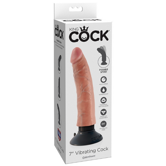 King Cock 7'' Vibrating Cock