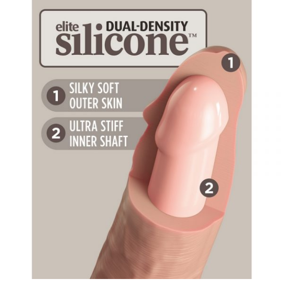 King Cock Elite 8” Vibrating Silicone Dildo