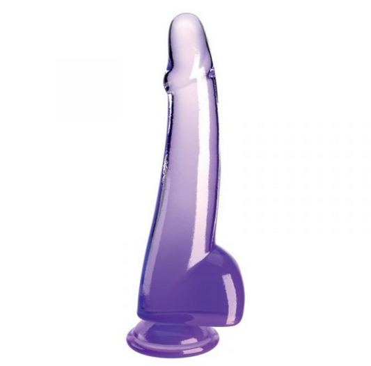King Cock 10” with Balls Purple