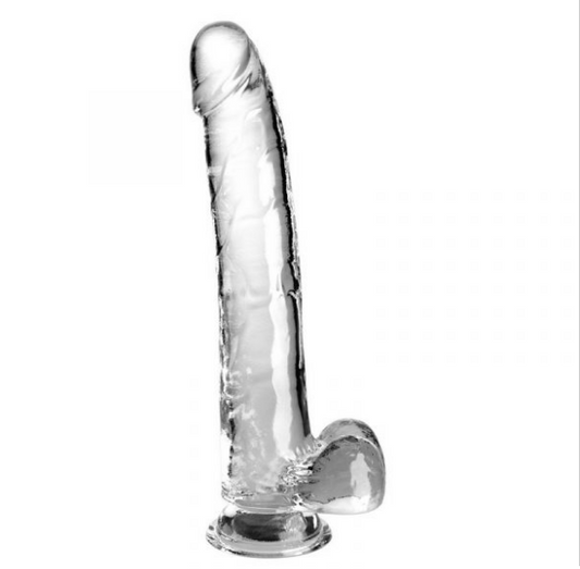 King Cock 11” with Balls Clear
