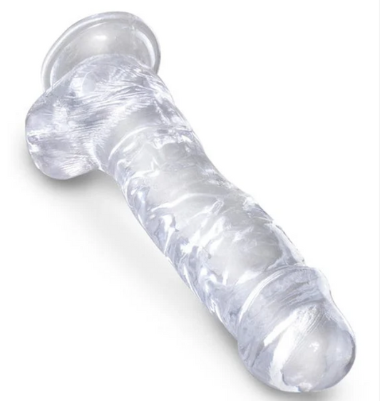 King Cock Clear 8″ Cock With Balls