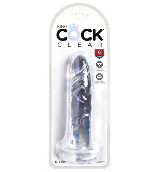 King Cock Clear 6″ Cock