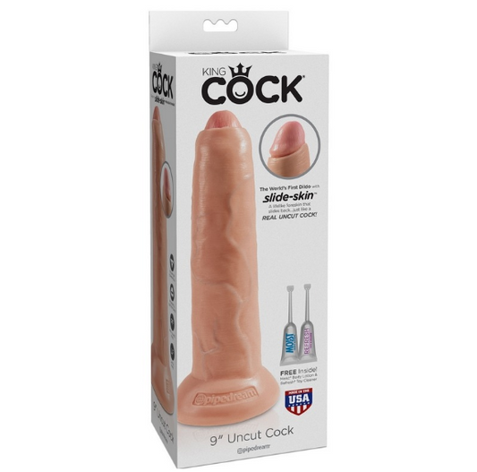King Cock 9'' Uncut Beige