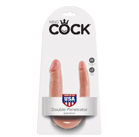 King Cock U-Shaped Small Double Trouble Beige