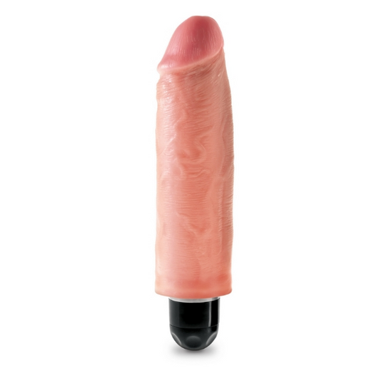 King Cock 6″ Vibrating Stiffy Beige