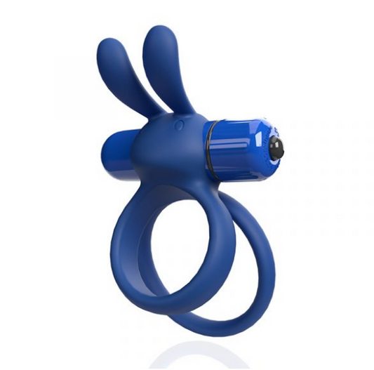 XL double ring vibrating ring with soft rabbit ears