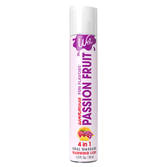 Wet Fun Flavors 4-in-1 Passion Fruit Warming Lubricant - 1 oz. / 30 ml