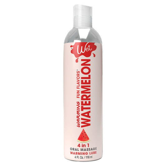 Wet Fun Flavors 4-in-1 Watermelon Warming Lubricant - 1 oz / 4oz