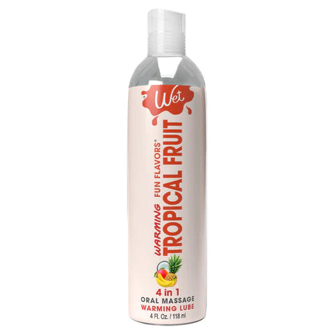 Wet Fun Flavors 4-in-1 Tropical Fruit Warming Lubricant - 1oz / 4oz