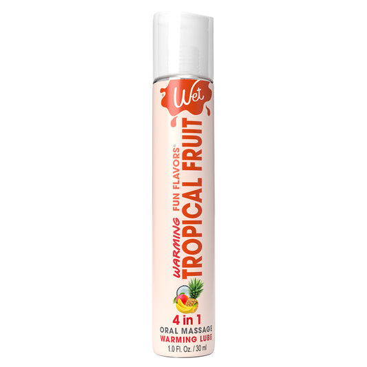 Wet Fun Flavors 4-in-1 Tropical Fruit Warming Lubricant - 1oz / 4oz