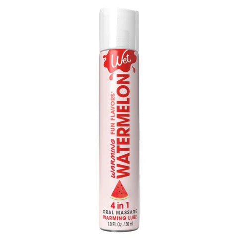 Wet Fun Flavors 4-in-1 Watermelon Warming Lubricant - 1 oz / 4oz