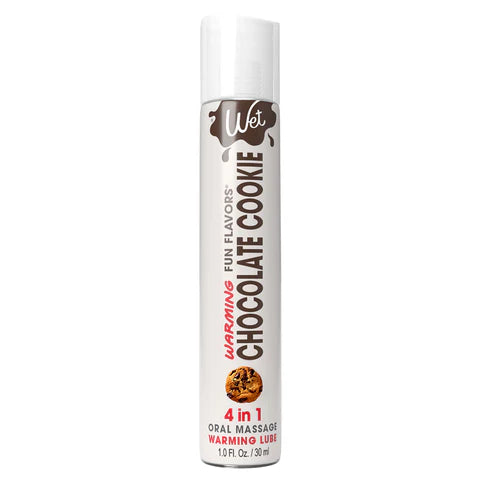 Wet Fun Flavors 4-in-1 Chocolate Cookie Warming Lubricant – 1 oz / 4 oz