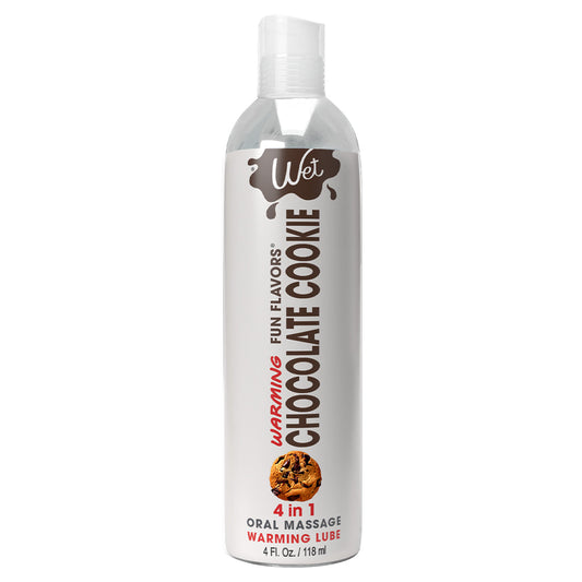 Wet Fun Flavors 4-in-1 Chocolate Cookie Warming Lubricant – 1 oz / 4 oz