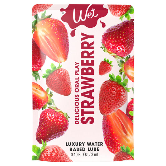 Wet Strawberry Flavored Lubricant – 0.10 oz / 3 mL