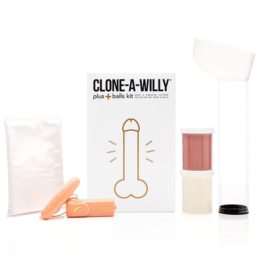 Clone-A-Willy kit contents laid out with instructions