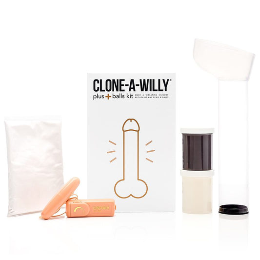 Clone-A-Willy kit contents laid out with instructions