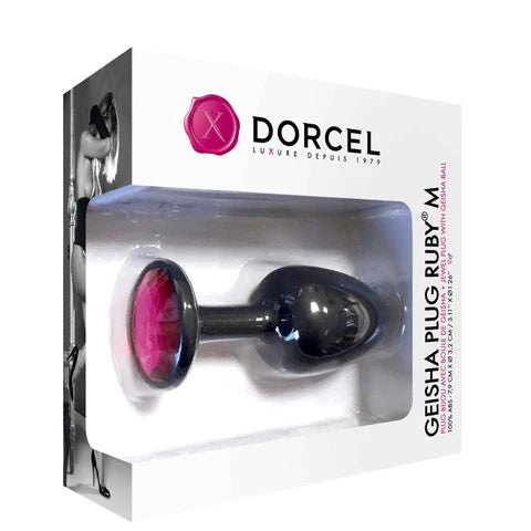 Dorcel Geisha Plug Ruby with crystal base and smooth ABS body