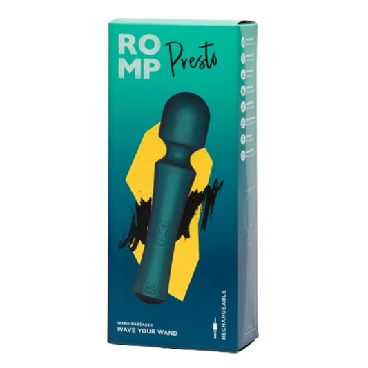 Romp Presto Wand Mini Vibrator with squishy silicone head