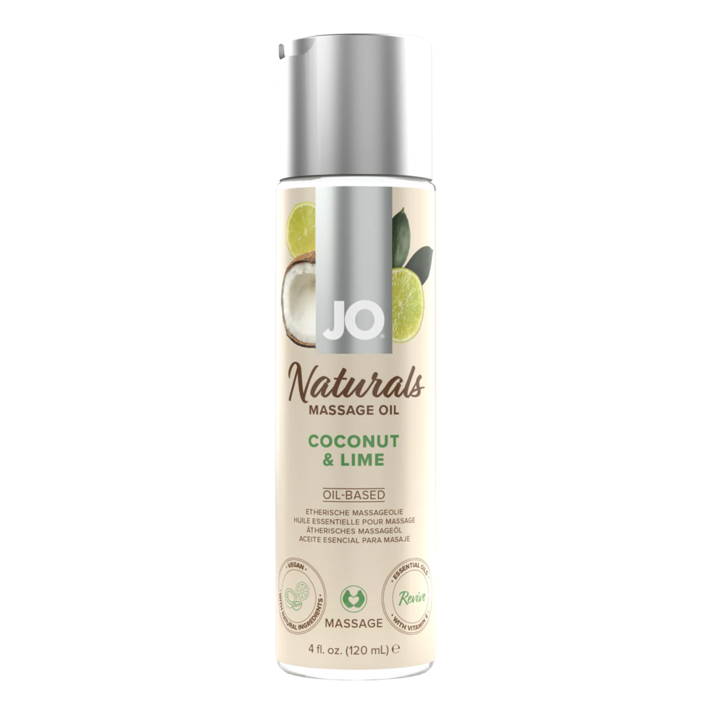 System JO Naturals Coconut & Lime Massage Oil – 4 oz