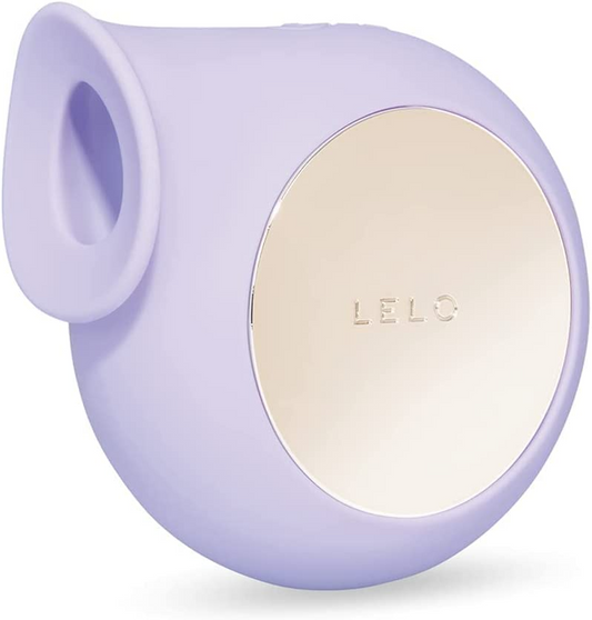 Elegant LELO SILA™ Cruise clitoral stimulator in soft silicone with wide mouth design, displayed on satin background.