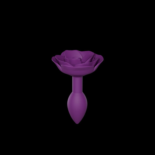 Love To Love Open Roses Anal Plug - Small - Purple Rain