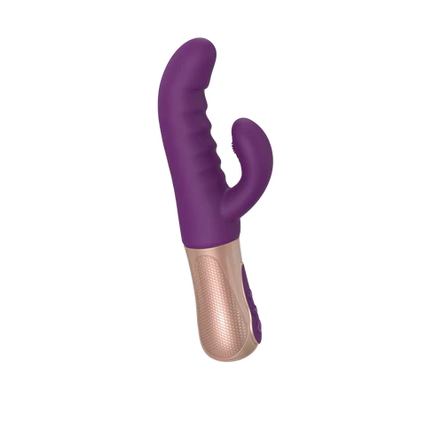 LOVE TO LOVE Sassy Bunny – Thrusting and Tapping Rabbit Vibrator in Pink Silicone