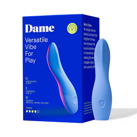 Dame Dip slim vibrator in matte silicone finish