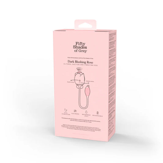 Fifty Shades of Grey Dark Blushing Rose silicone clitoral suction rose with vibrating egg