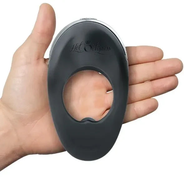 Hot Octopuss Atom Plus Cock Ring – dual-motor vibrating ring in black
