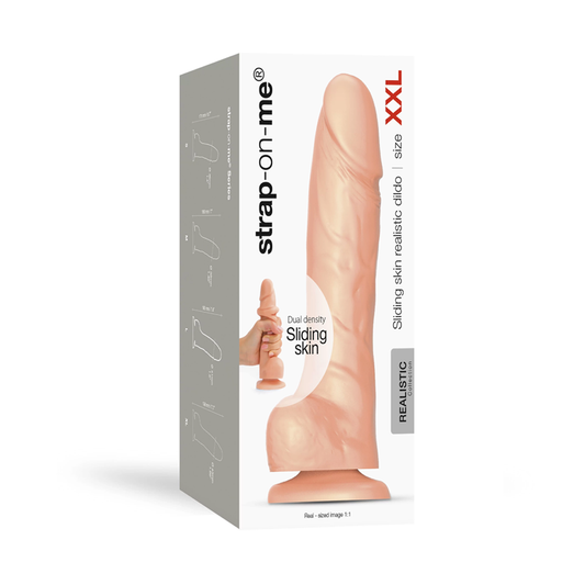 Strap On Me Sliding Skin Realistic Dildo Vanilla - XXL