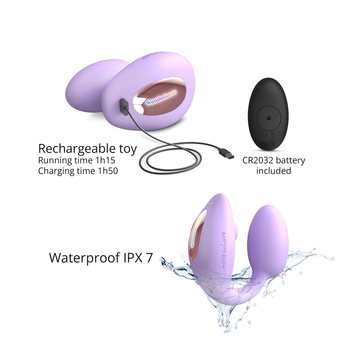 Love To Love WonderLover – Flapping Clitoral & G-Spot Vibrator with Remote Control