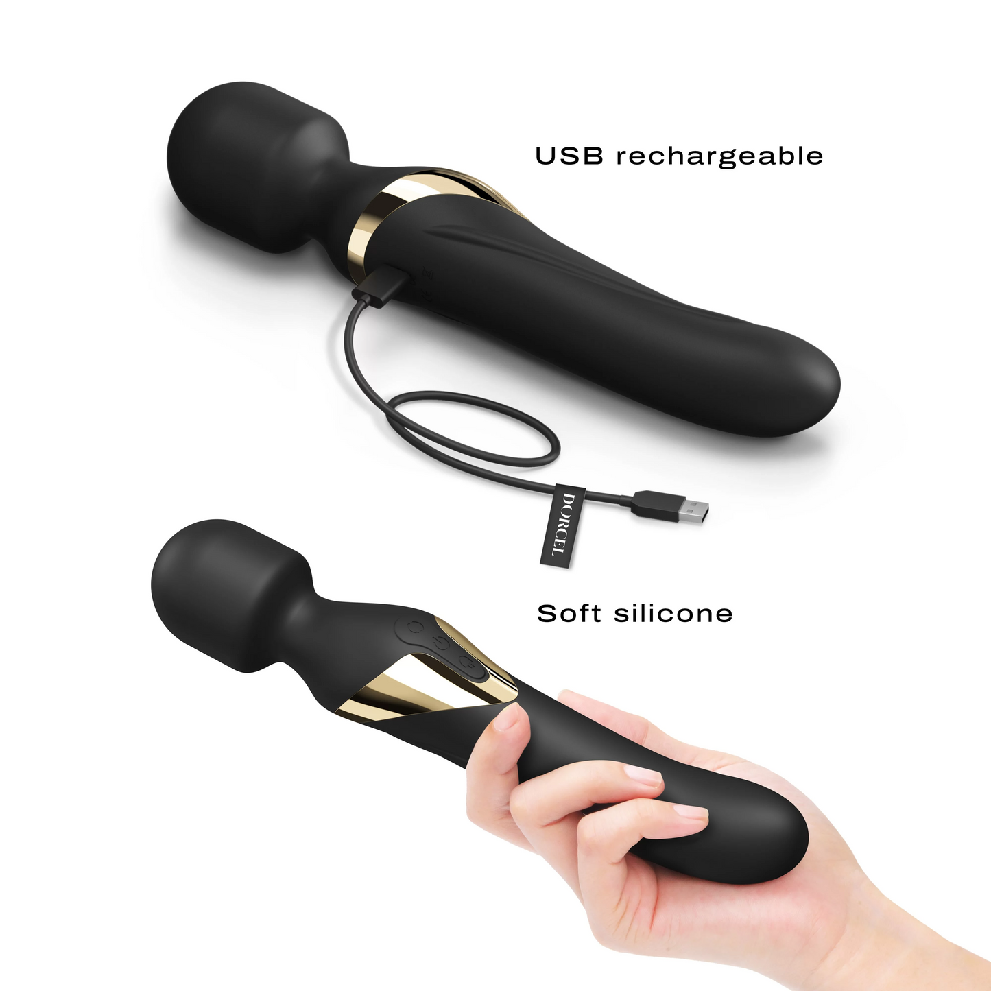 Dorcel Dual Orgasms Gold Wand Massager – Deep Massage Meets Dual Pleasure