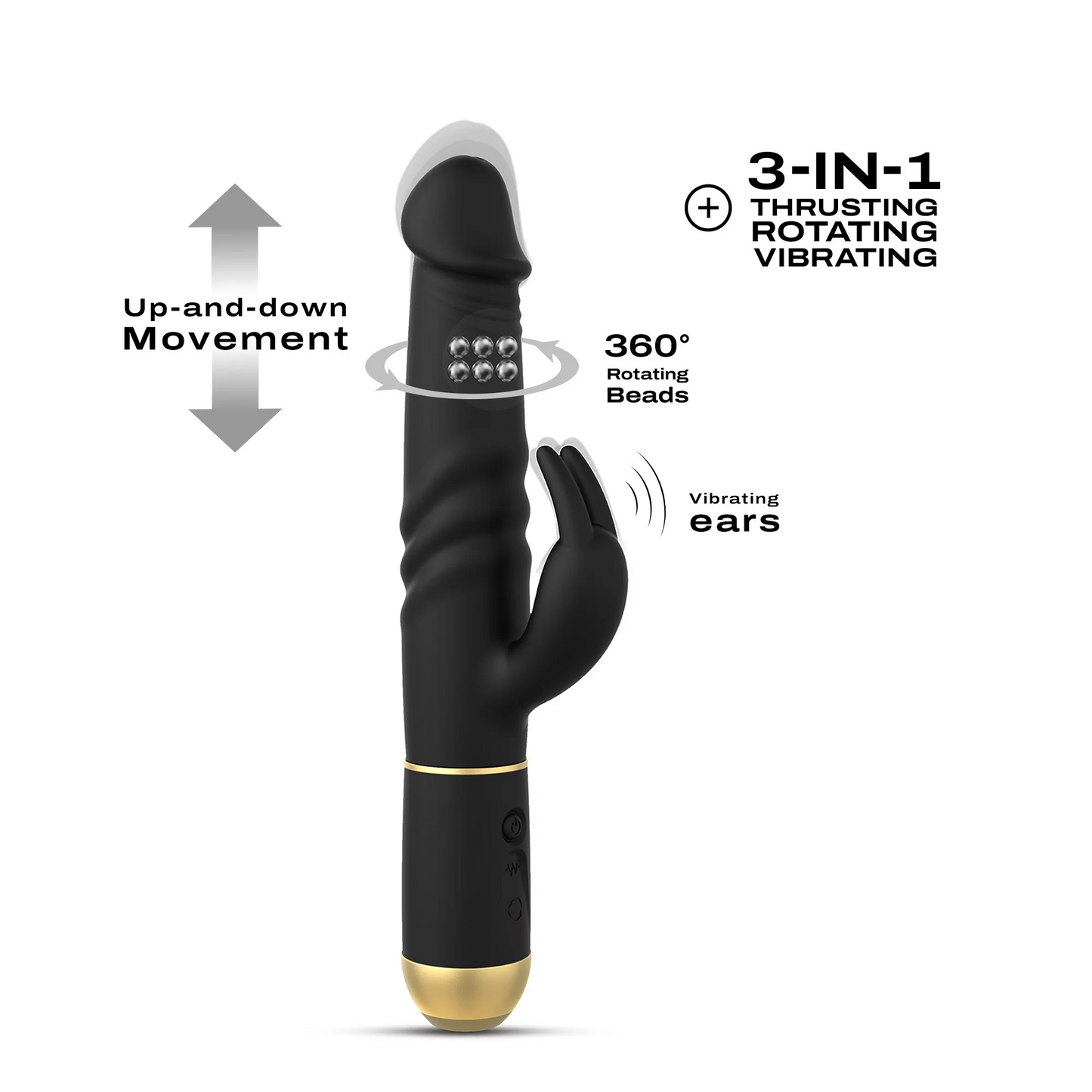 Liquid silicone dual motor G-spot and clitoral vibrator – Dorcel Furious Rabbit