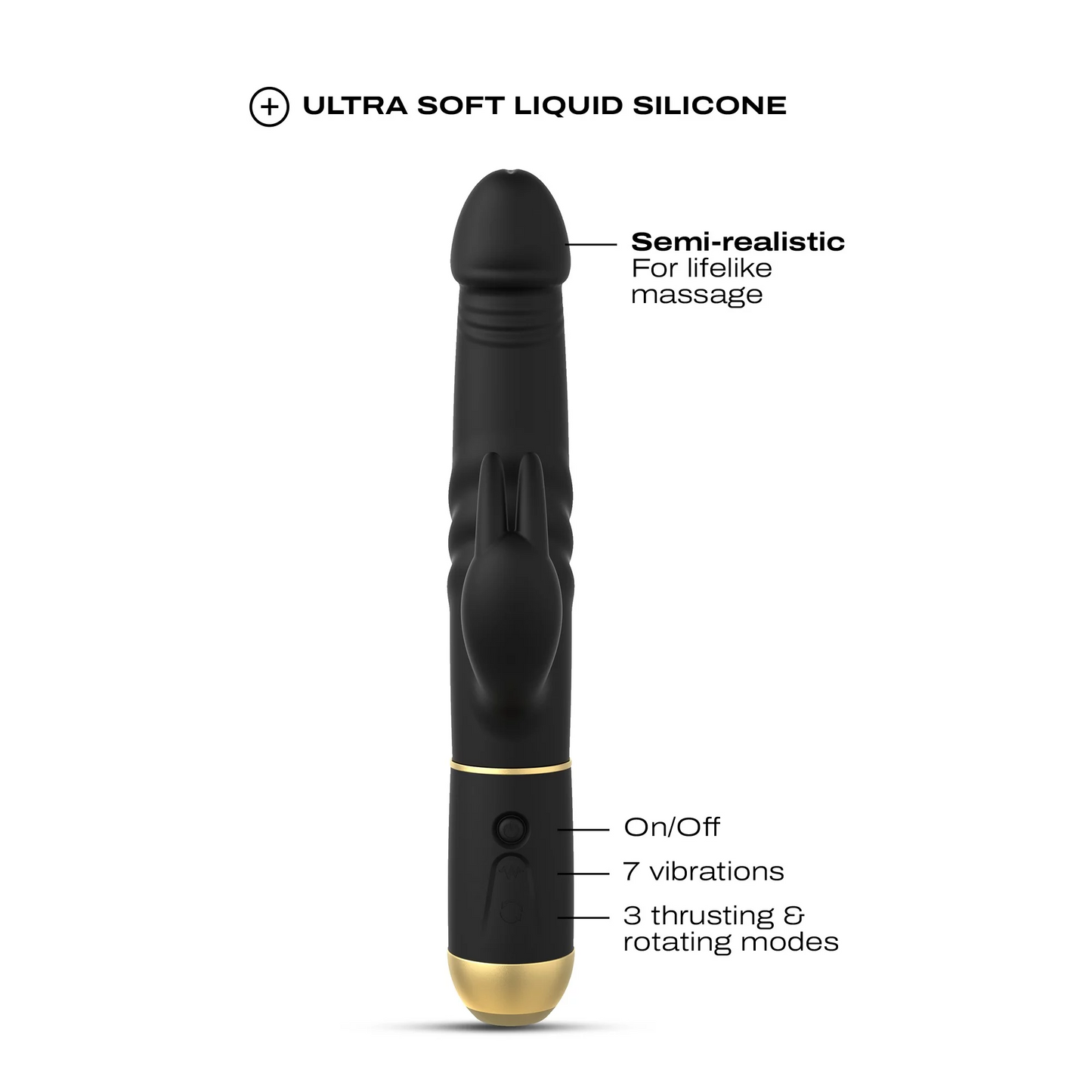 3-in-1 rabbit vibrator with auto-thrust and clit stimulation – rechargeable and splashproof