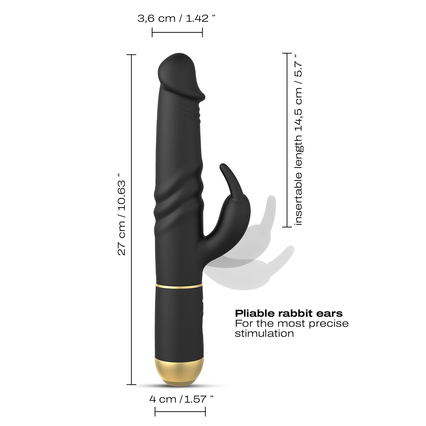 3-in-1 rabbit vibrator with auto-thrust and clit stimulation – rechargeable and splashproof