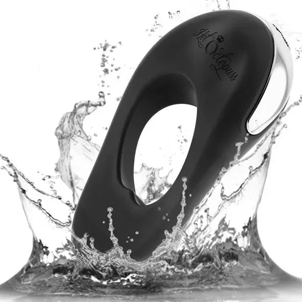 Hot Octopuss Atom Plus Cock Ring – dual-motor vibrating ring in black