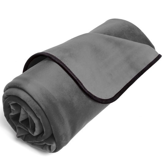 Liberator Fascinator Throw -Grey Microvelvet - Regular Size